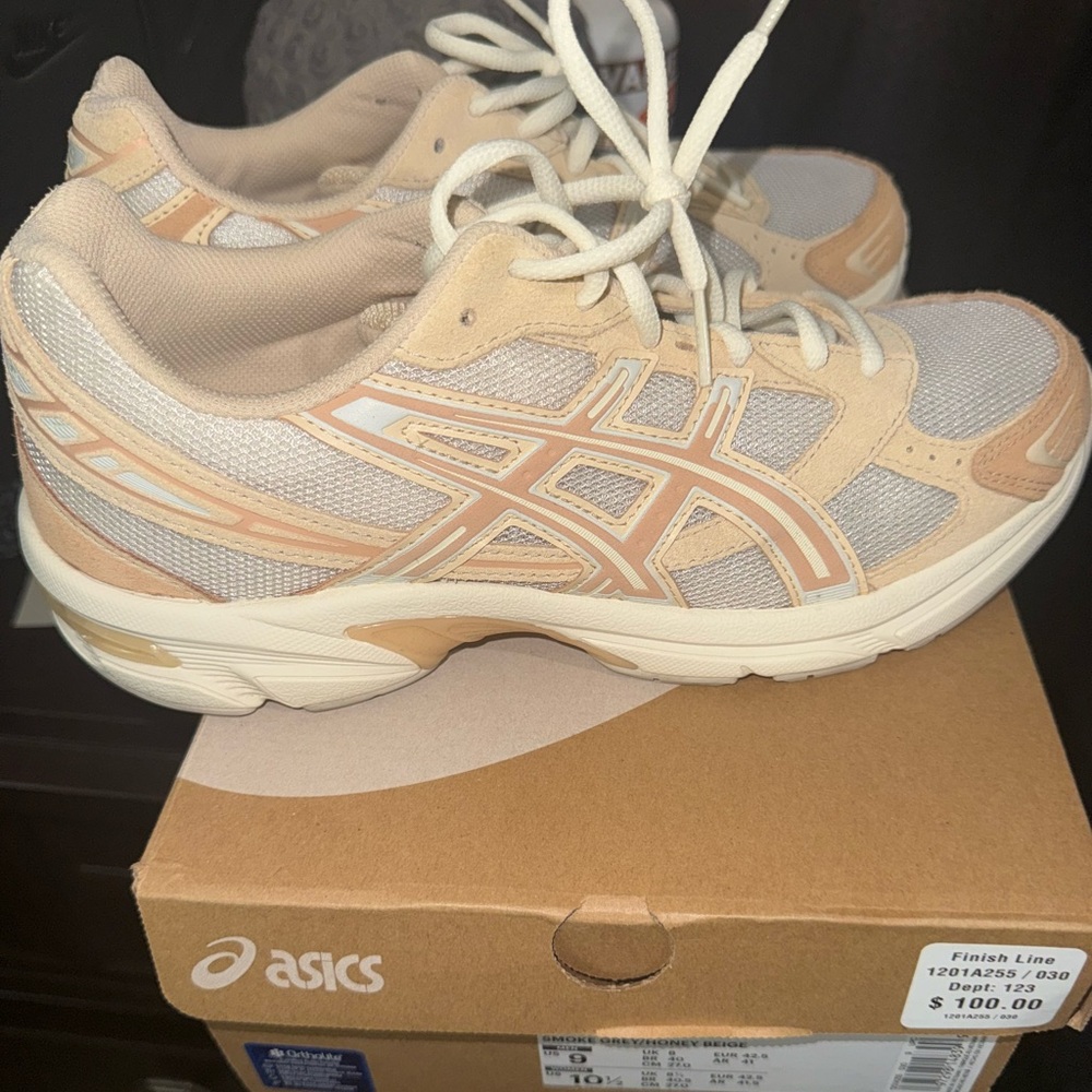 ASICS Women's Cream and Tan Sneakers